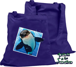 Selfies Whale Tote Bag/ Funny Whale Lovers Selfies Photos Canvas Tote Gift/ Howard Robinson’s Ocean Life Funny Boat/ Beach/ Book/ Shopping Bag
