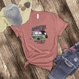 Camping Shirt/ Adventure Is Calling And I Must Go Teal Green Purple Camper