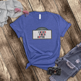 Funny Procrastinator Focus Tasking Shirt/ Marquee Cinema Sign I Never Finish Anything T-Shirt