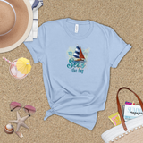 Sailboat Watercolor Shirt/ Tropical Seas The Day Sailing Coastal Beach T-Shirt