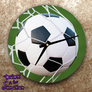 Soccer Clock/ Soccer Clock Gift/ Soccer Wall Clock/ Soccer Bedroom Wall Clock/ Sports Wall Clock/ Soccer Room Décor/ Coach/ Player Gift