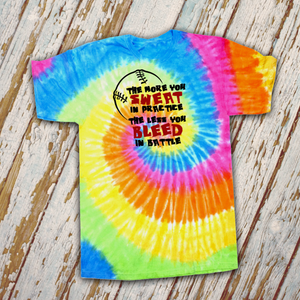 Softball Tie Dye Shirts/ The More You Sweat In Practice The Less You Bleed In Battle T-Shirts/ Girls Softball Quote Team Gift Shirts