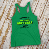 Softball Shirts/ Property Of Fastpitch Softball Tank Tops/ Girls Softball Mom Gift Shirts