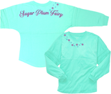 Sugar Plum Fairy Jersey/ Disney Nutcracker Glitter Spirit Shirt/ Candy And Snowflakes Sugar Plum Fairy Disney Oversized Jersey Top