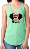 Minnie Mouse Sunglasses Tank Top/ Disney World Parks Women’s Summer Tank Top/ Disney Vacation Minnie Bow Silhouette Tank