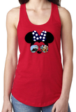 Minnie Mouse Sunglasses Tank Top/ Disney Cruise Pluto Women’s Summer Tank Top/ Disney Vacation Minnie Bow Silhouette Tank