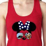 Minnie Mouse Sunglasses Tank Top/ Disney Cruise Pluto Women’s Summer Tank Top/ Disney Vacation Minnie Bow Silhouette Tank