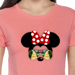 Minnie Mouse Sunglasses Dole Whip Shirt / Disney Dole Whip Women’s Summer T-Shirt / Disney Vacation Minnie Bow Silhouette Top