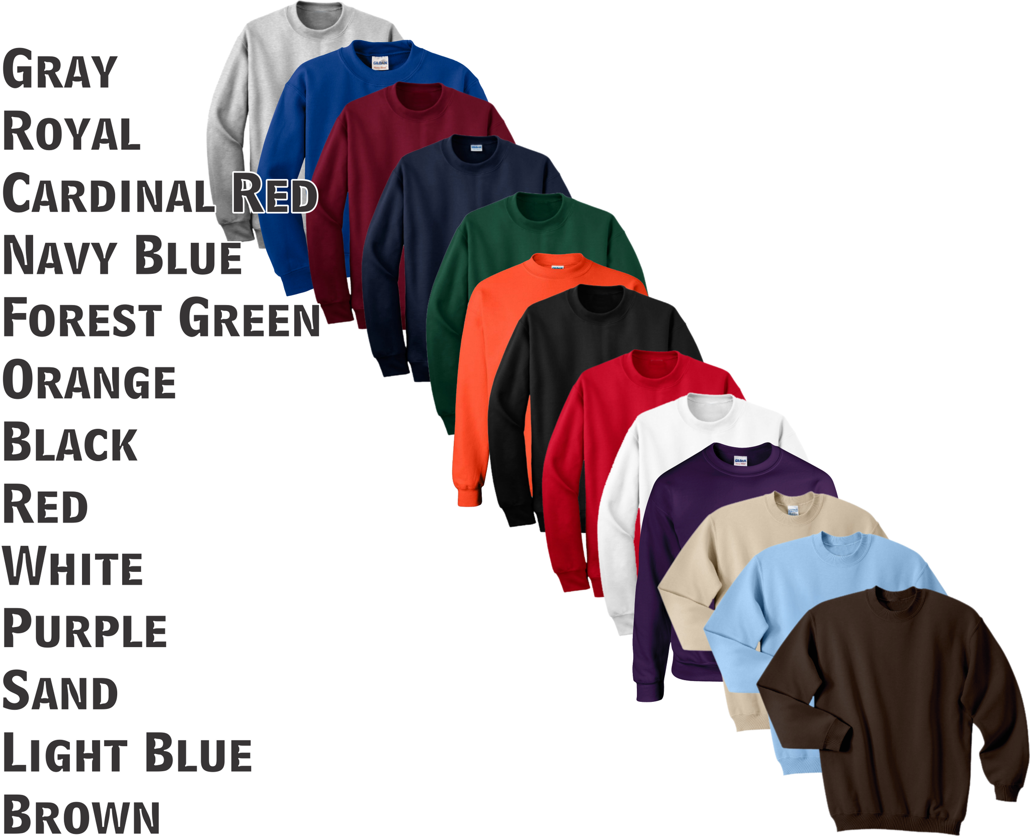 Fall deals color sweatshirts