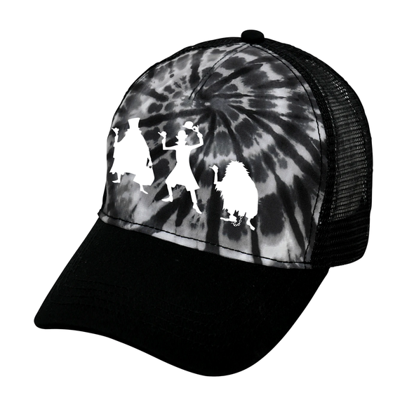 Disney Halloween Tie Dye Hat/ Haunted Mansion Hitchhiking Ghosts Trucker Adjustable Cap