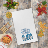 Christmas Gnome Towels/ Chillin With My Gnomies Blue Snowflakes Farmhouse Waffle Weave Kitchen Dish Towel Decoration Gift