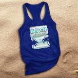 Beach Please Tank Top/ Nautical Vintage Aqua Beach Tropical Summer Tank