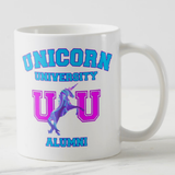 Unicorn Mug/ Tie Dye Rainbow Pastel Unicorn University Alumni Ceramic Coffee Mug/ Be A Unicorn Coffee Lover Gift Idea