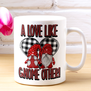 Valentine Gnome Mugs/ There’s Gnome One Like You Leopard Print Heart Farmhouse Coffee Mug Gift
