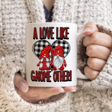 Valentine Gnome Mugs/ There’s Gnome One Like You Leopard Print Heart Farmhouse Coffee Mug Gift