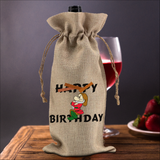 Birthday Disney Grumpy Wine Gift Bag/ Funny Happy Birthday Burlap Wine Tote