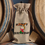 Birthday Disney Grumpy Wine Gift Bag/ Funny Happy Birthday Burlap Wine Tote