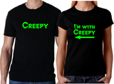 Halloween Couple Shirts/ Creepy/ I’m With Creepy Halloween Matching Couple T-Shirts/ Couple Costume T-Shirt/ I’m With Shirts