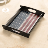 Distressed American Flag Wood Serving Tray Gift/ Patriotic 4th Of July Independence Day Coffee Table/ Cookie Tray