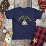 Christmas Children Toddler Shirts/ Candy Canes Red, Green Stripe Emoji Poop Funny Holiday Toddler T-Shirts