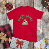 Christmas Children Shirts/ Candy Canes Red, Green Stripe Emoji Poop Funny Holiday Kids T-Shirts