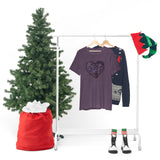 Valentine Shirts/ Distressed Purple Gothic Ephemera Journal Heart With Barbed Wire Frame T shirts