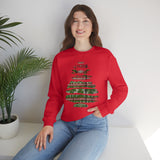 Christmas Sweatshirt/ Ugly Sweater Pattern Brushstroke Washi Tape Tree Pajama Winter Holiday Fleece Sweater