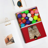 Gumballs Journal/ Retro Red Bubble Gum Machine Notebook/ Diary Gift