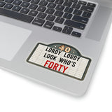 40th Birthday Stickers/ Funny Marquee Cinema Sign Lordy Lordy Look Who's Forty Laptop Decal, Planner, Journal Vinyl Stickers