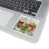 Christmas Stickers/ Coffee And Cocktails Holiday Drinks Laptop Decal, Planner, Journal Vinyl Stickers