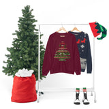 Christmas Sweatshirt/ Ugly Sweater Pattern Brushstroke Washi Tape Tree Pajama Winter Holiday Fleece Sweater