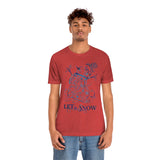 Christmas Shirts/ Blue Victorian Snowman Let It Snow Winter Holiday T shirts