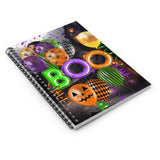 Halloween Journal/ Jack Olantern, Candy Corn Foil Party Balloons Notebook/ Diary Gift