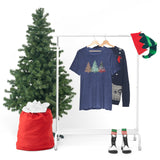 Christmas Shirts/ Watercolor 3 Pine Trees Stripe, Holly Leaves, Snowflakes T shirts