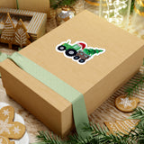 Christmas Stickers/ Farmhouse Tractor And Tree Laptop Decal, Planner, Journal Vinyl Stickers