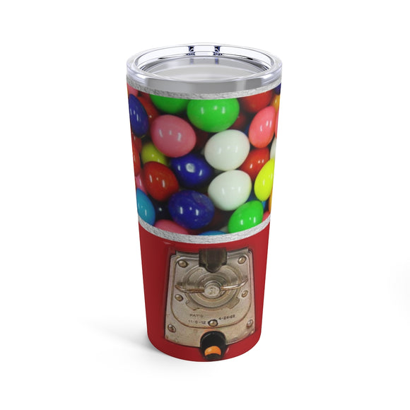 Gumball Stainless Steel 20oz Tumbler/ Retro Carnival Coin Operated Gumball Machine Travel Mug Gift