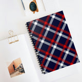 Patriotic Journal/ Red, White And Blue Plaid 4th Of July Notebook/ Diary Gift