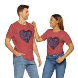 Valentine Shirts/ Distressed Purple Gothic Ephemera Journal Heart With Barbed Wire Frame T shirts