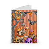 Halloween Journal/ Trick Or Treat Dog, Cat And Jack Olanterns Notebook/ Diary Gift