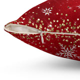 Christmas Pillow/ Christmas Is Too Sparkly Said No One Ever Red, Blue and Dripping Gold Snowflake Glam Holiday Décor