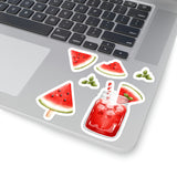 Watermelon Stickers/ Watercolor Summer Fruit Cocktail Sticker Collection Laptop Decal, Planner, Journal Vinyl Sticker Pack