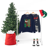 Christmas Wine Sweatshirt/ Carol Wine Lover Holiday Drinking Plaid Fa La La La Holiday Fleece Sweater