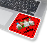 Christmas Stickers/ Gnomes At Work Holiday Lights Sign Laptop Decal, Planner, Journal Vinyl Stickers