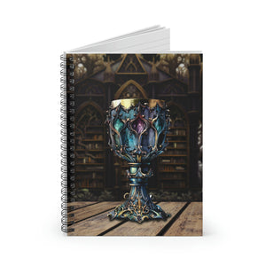 Medieval Journal/ Gothic Purple Blue Goblet Castle Library Mystical Notebook/ Diary Gift