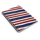 Patriotic Journal/ Red, White And Blue Stars Stripes 4th Of July Notebook/ Diary Gift