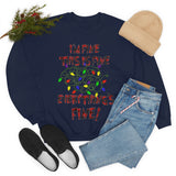 Christmas Sweatshirt/ Funny This Is Fine I’m Fine Messy Tangled Holiday Lights Pajama Winter Holiday Fleece Sweater