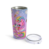 Glam Unicorn Party Stainless Steel 20oz Tumbler/ Rainbow Pastel Ice Cream, Donuts, Strawberries, Macarons Unicorn Travel Mug Gift