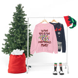 Christmas Sweatshirt/ Funny This Is Fine I’m Fine Messy Tangled Holiday Lights Pajama Winter Holiday Fleece Sweater