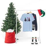 Christmas Shirts/ Watercolor Tie Dye Leopard Print Holiday Trees With Purple, Teal, Pink Bows T shirts