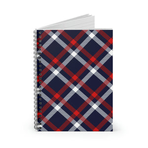 Patriotic Journal/ Red, White And Blue Plaid 4th Of July Notebook/ Diary Gift